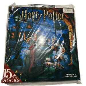 Harry Potter Hedwig 15 Days Socks Advent Calendar - Women's Shoe Sizes 4-10 New
